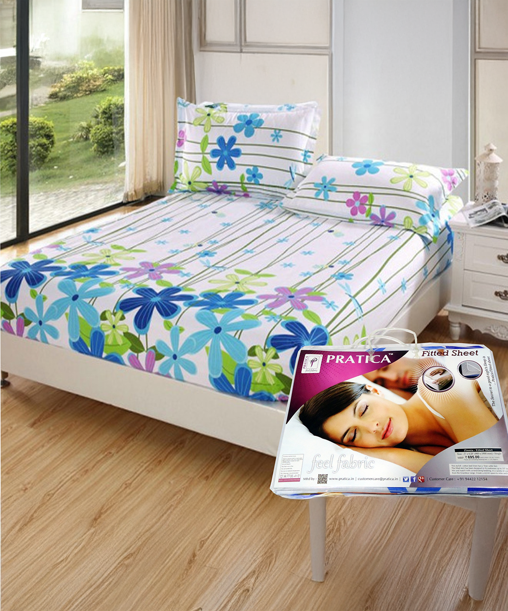 Daisy Fitted Bedsheet-set(1+2)