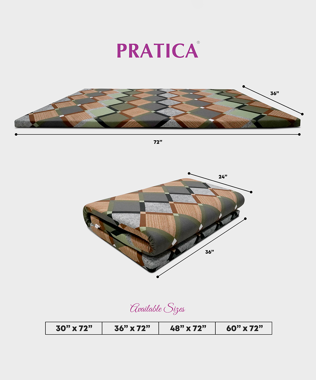 Poppy Cotton 3" Slim Bed
