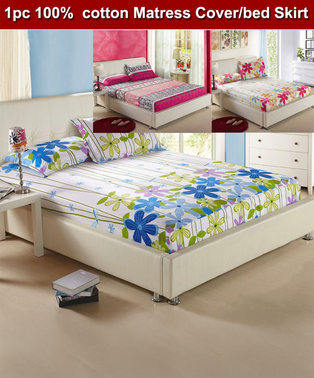 Daisy Fitted Bedsheet-set(1+2)