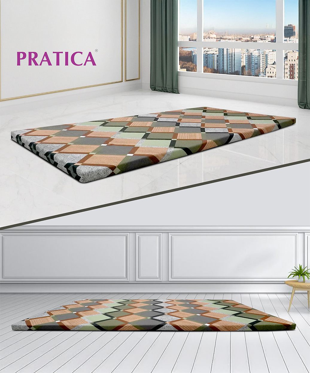 Poppy Cotton 3" Slim Bed