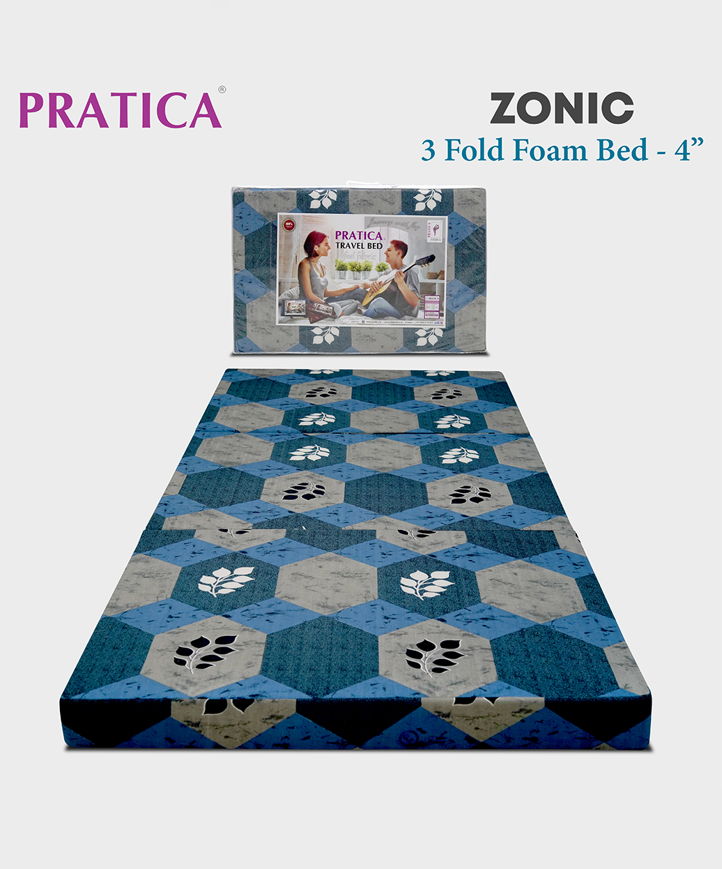 Zonic 3" - 3 Fold Bed