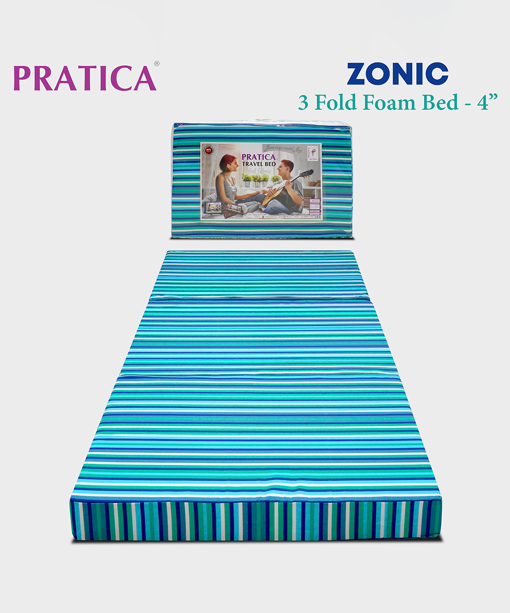 Zonic 4" - 3 Fold Bed