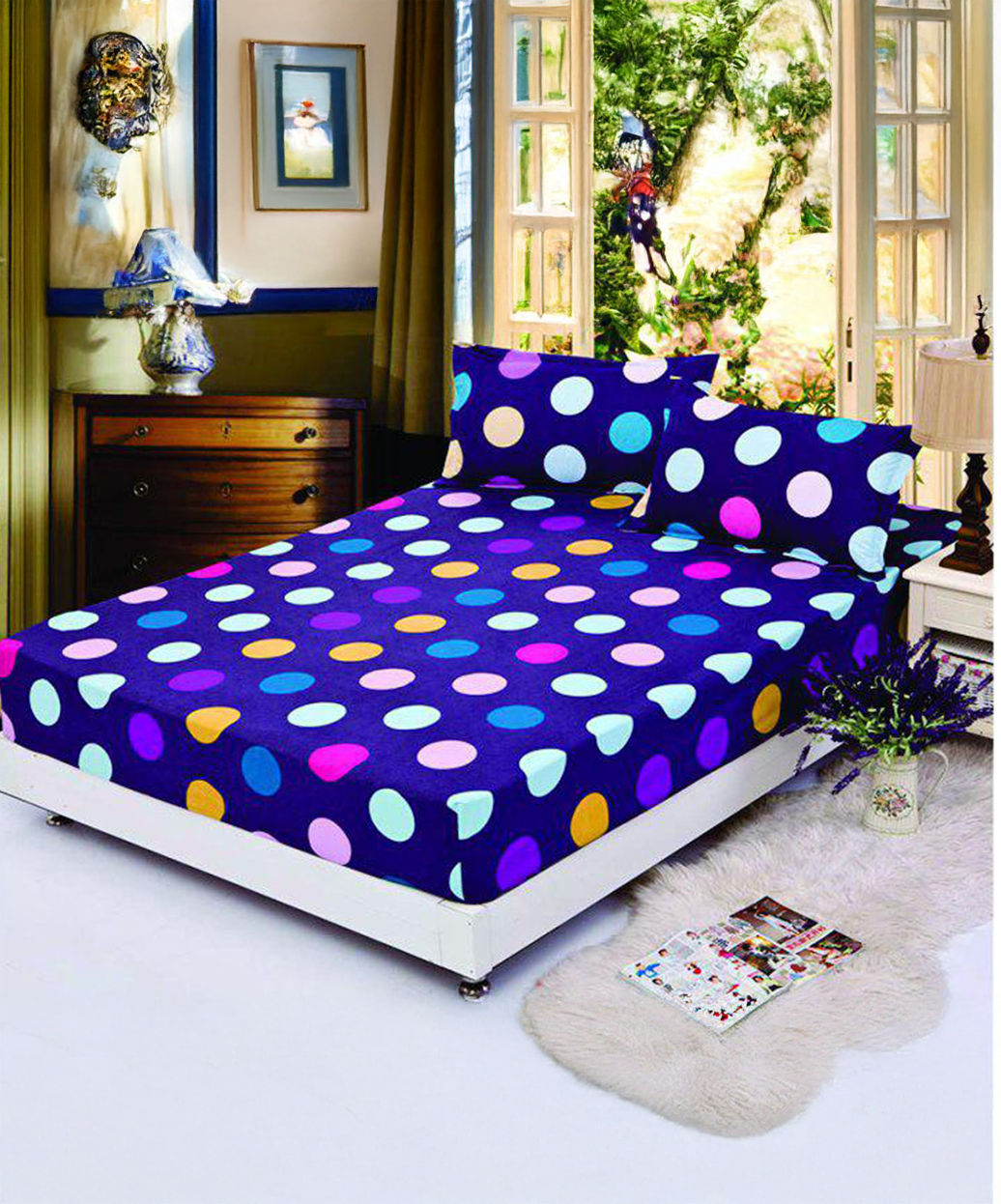Daisy Fitted Bedsheet-set(1+2)