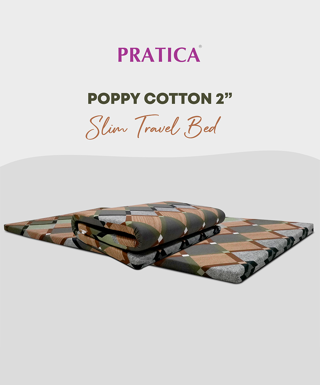 Poppy Cotton 3" Slim Bed