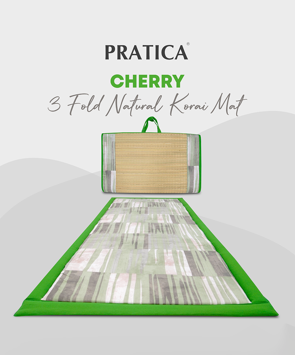 Cherry 1" Korai Mat Bed - 3Fold