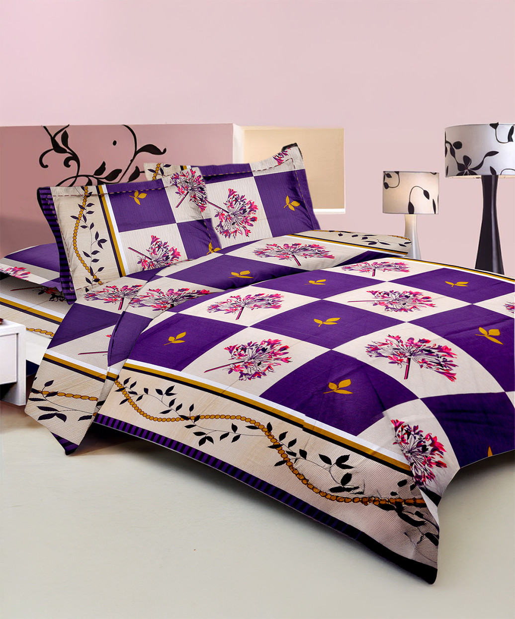 Pansy cotton satin-(Set 1+2)