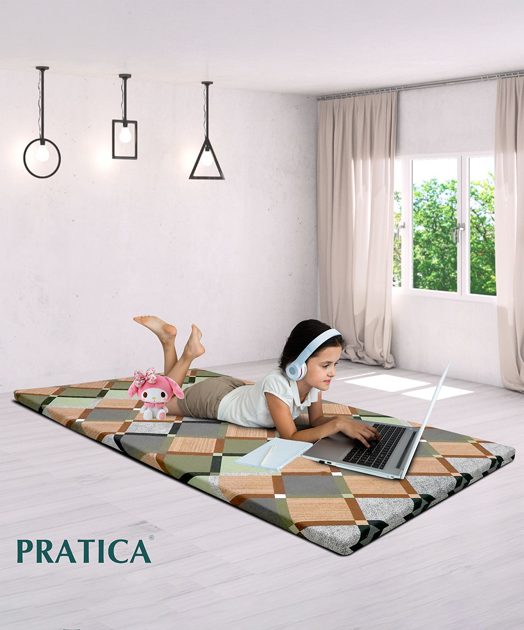 Poppy Cotton 3" Slim Bed