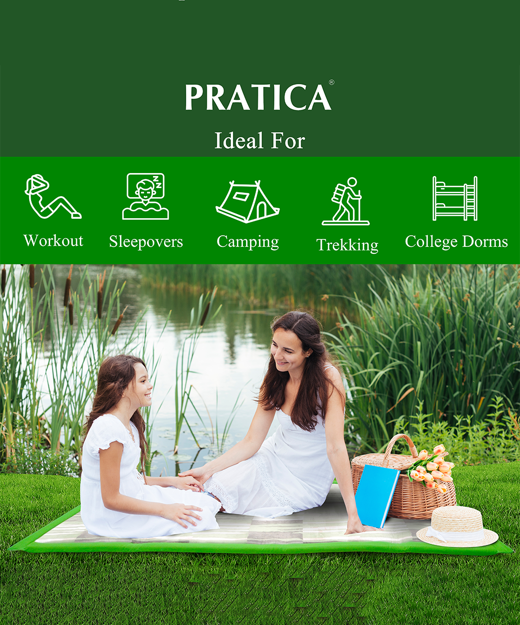 Cherry 1" Korai Mat Bed - 3Fold