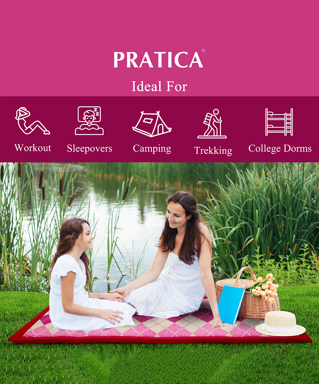 Unicon 2" Korai Mat Bed - 3Fold