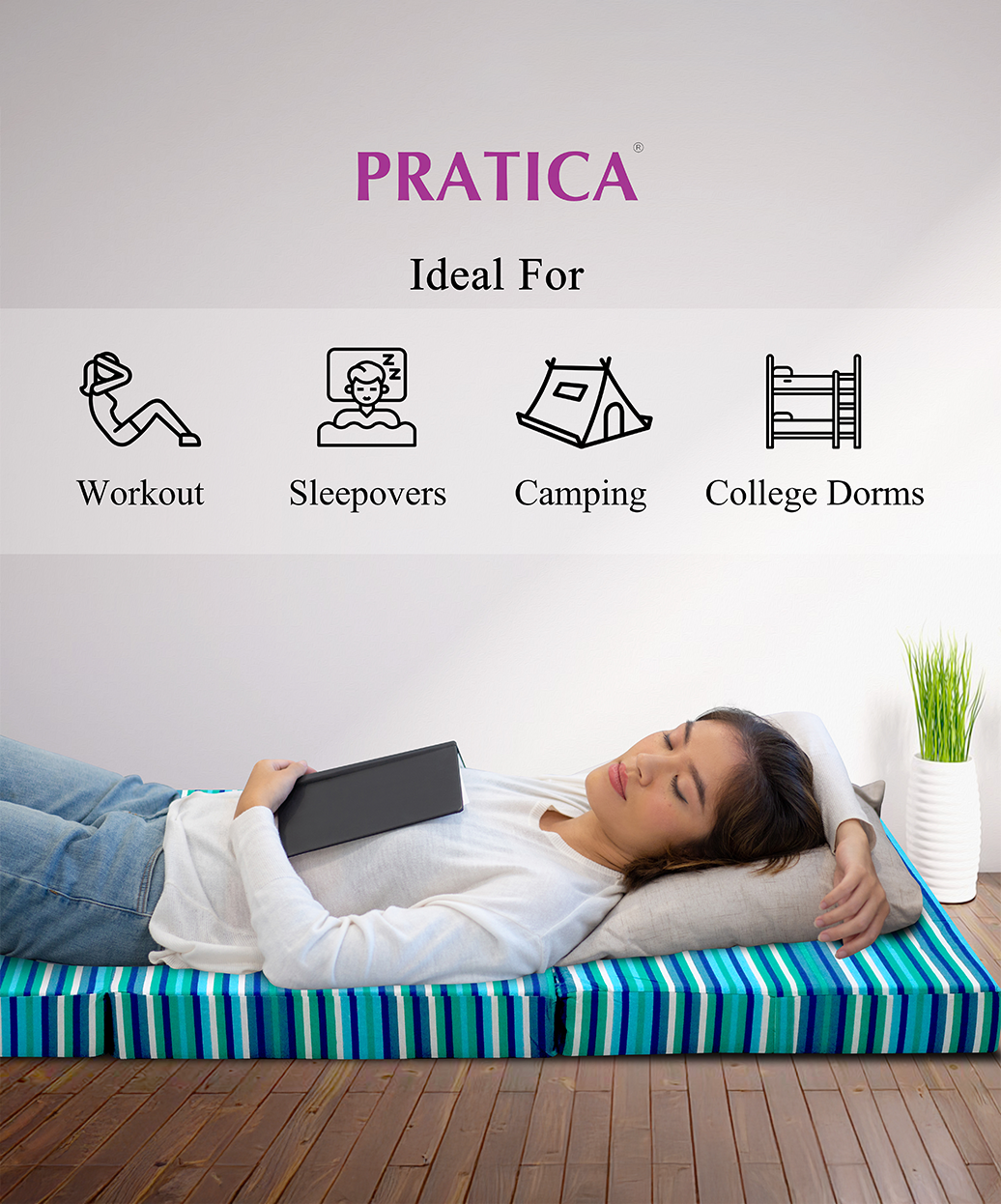Zonic 4" - 3 Fold Bed