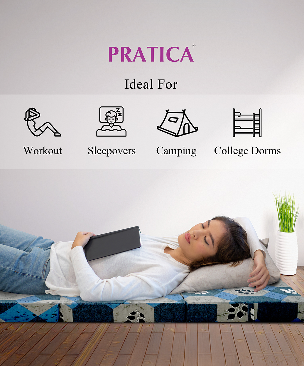 Zonic 3" - 3 Fold Bed