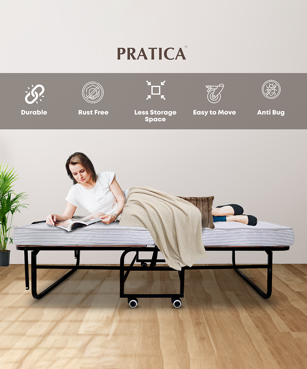 Zion Folding Rollaway Bed