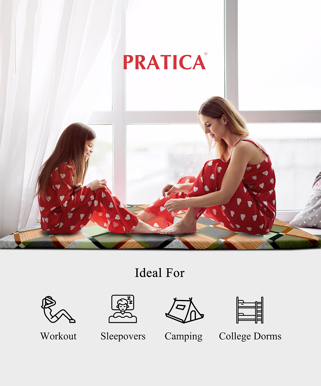 Poppy Cotton 2" Slim Bed