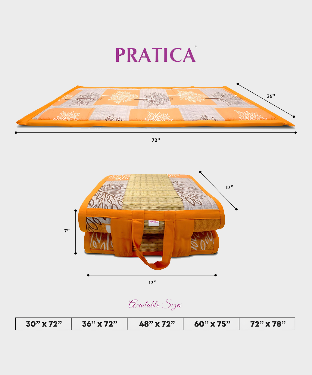 Blue Bell Korai Mat Bed - 6 fold