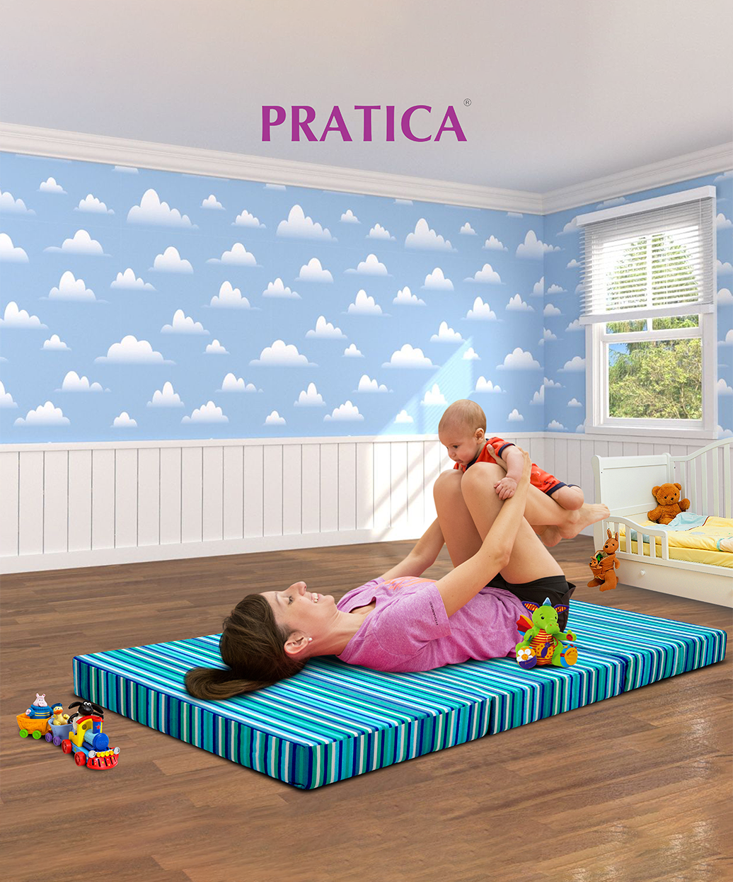 Zonic 4" - 3 Fold Bed